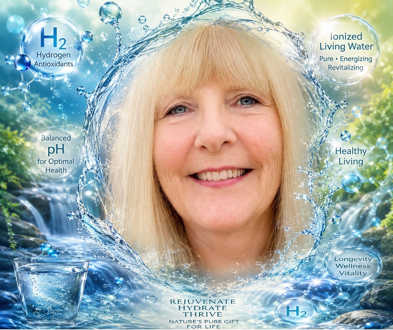 Long Term Benefits of Ionized Water Cathie in artistic rendition of benefits of ionized water